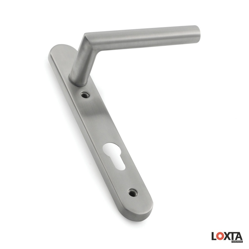 UP11013 Mitred Multipoint 92PZ Door Handle, 220mm, Stainless Steel, Unsprung