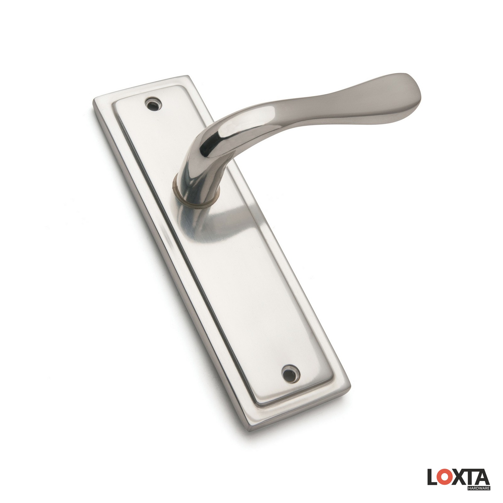 brushed silver door handles