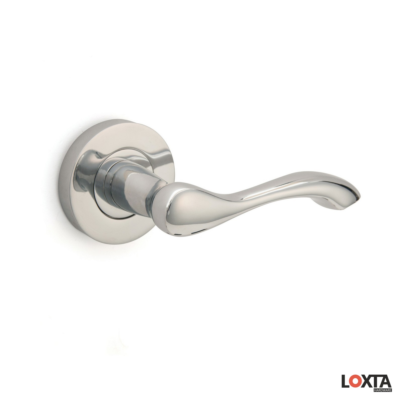 LT30510 Sola Door Handle on Round Rose, Hot Forged