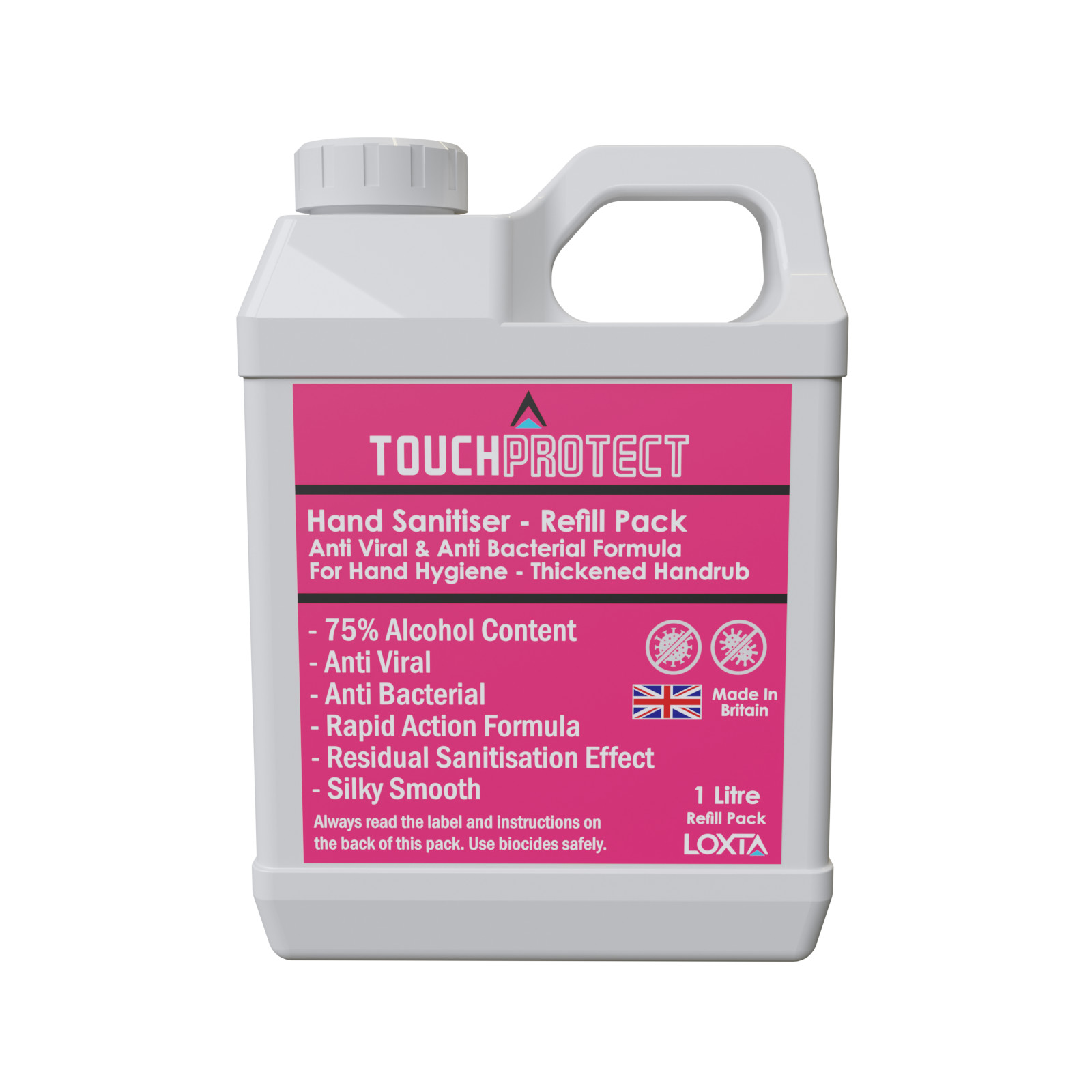 Hand Sanitiser Refill 75+ Premium Formulation 1L Eco Refill Bottles